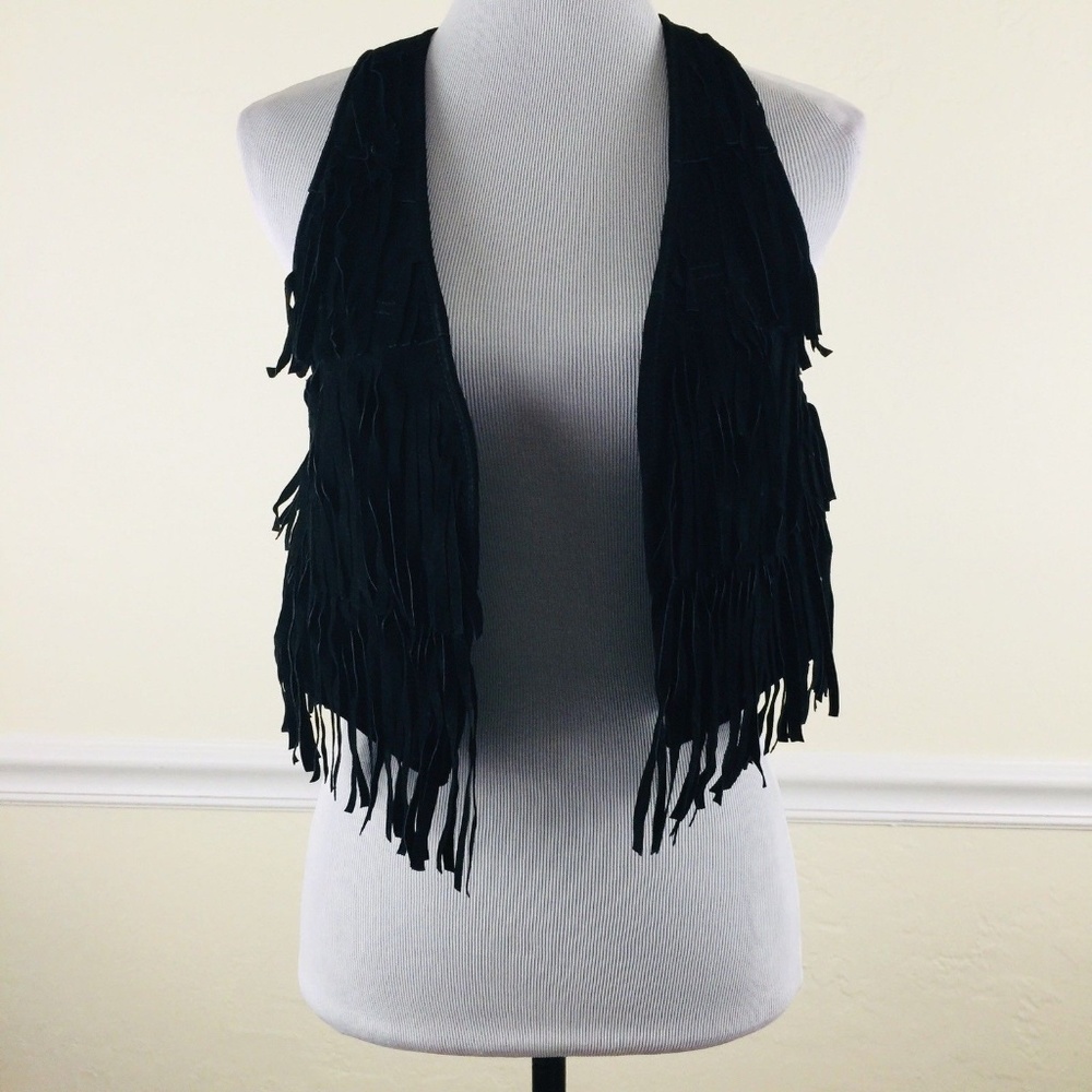 Forever 21 Fringed Open Waist Vest